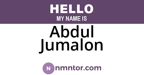 Abdul Jumalon