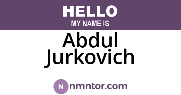 Abdul Jurkovich