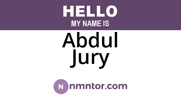 Abdul Jury