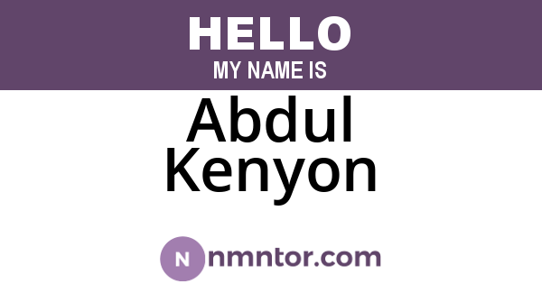Abdul Kenyon