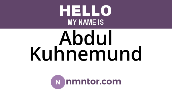 Abdul Kuhnemund