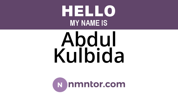 Abdul Kulbida