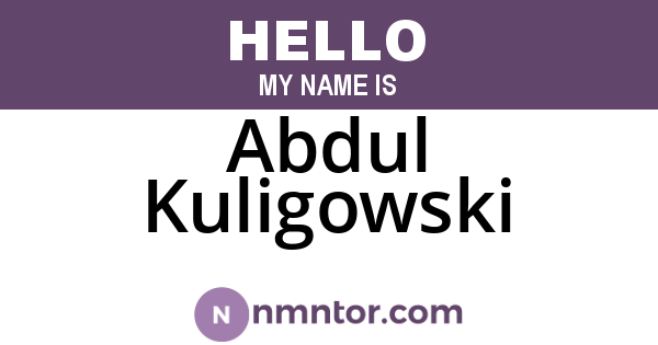 Abdul Kuligowski