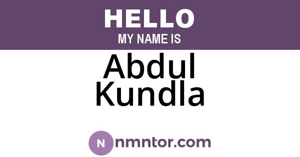 Abdul Kundla