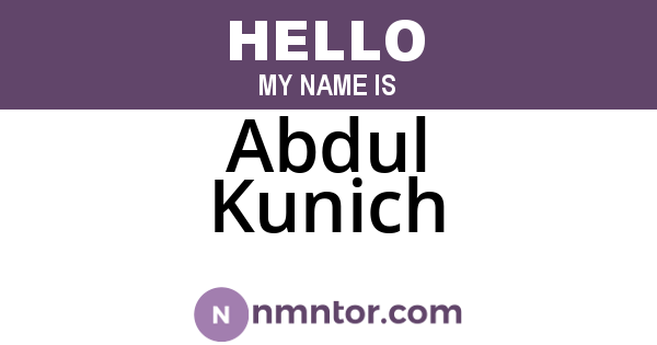 Abdul Kunich