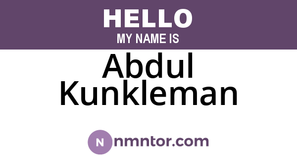 Abdul Kunkleman