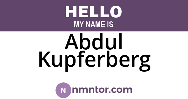 Abdul Kupferberg