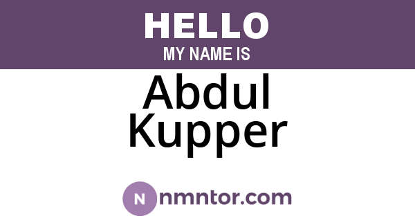 Abdul Kupper