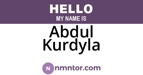 Abdul Kurdyla