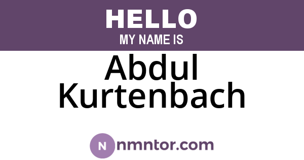 Abdul Kurtenbach