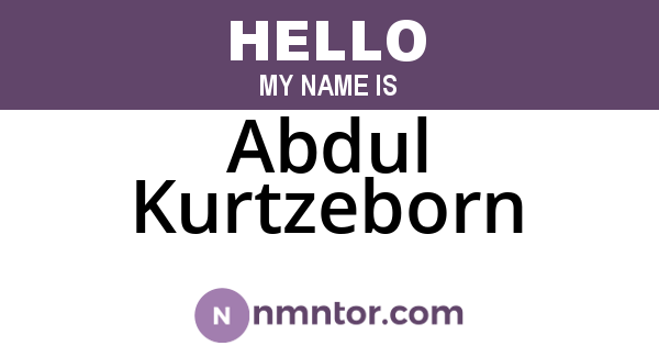 Abdul Kurtzeborn