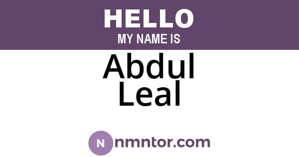 Abdul Leal