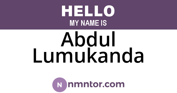 Abdul Lumukanda