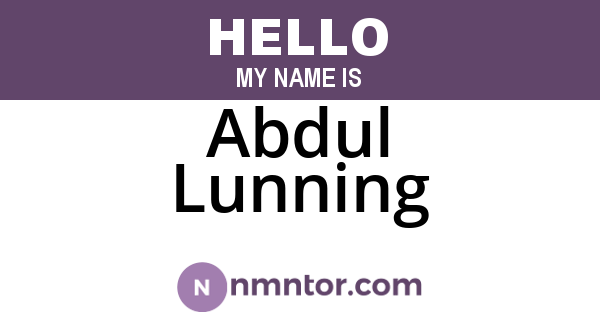 Abdul Lunning