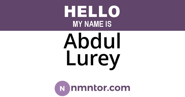 Abdul Lurey