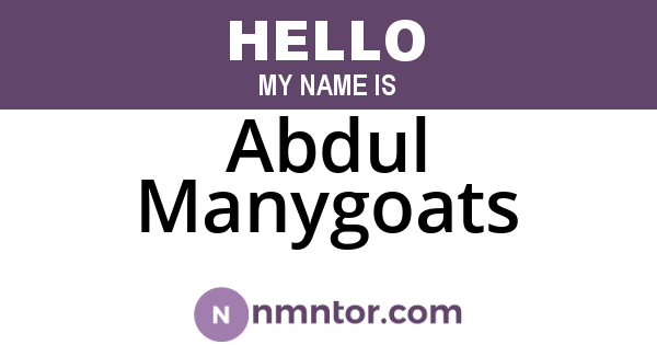 Abdul Manygoats