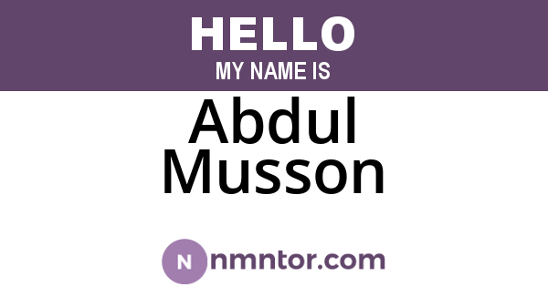 Abdul Musson