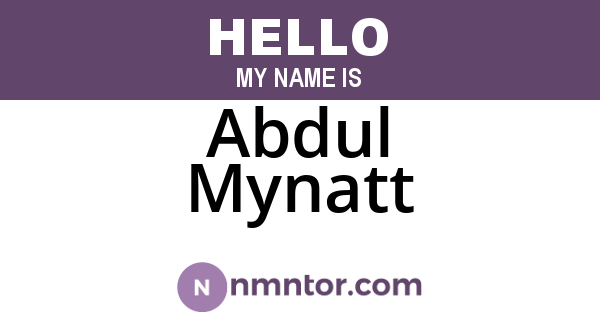 Abdul Mynatt
