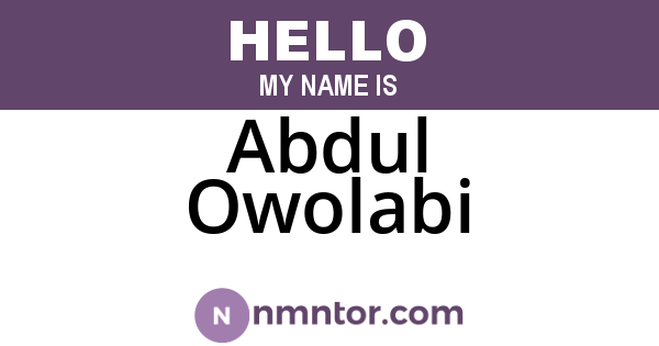Abdul Owolabi