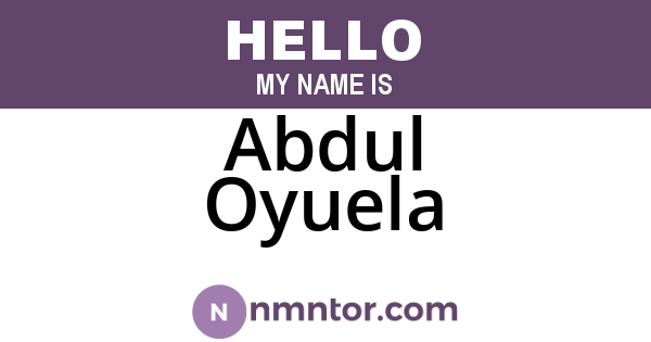 Abdul Oyuela