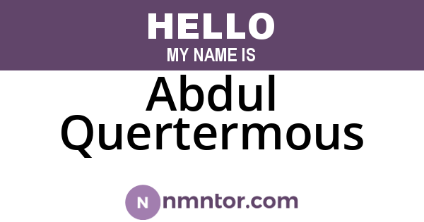 Abdul Quertermous