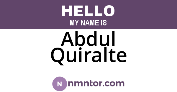 Abdul Quiralte