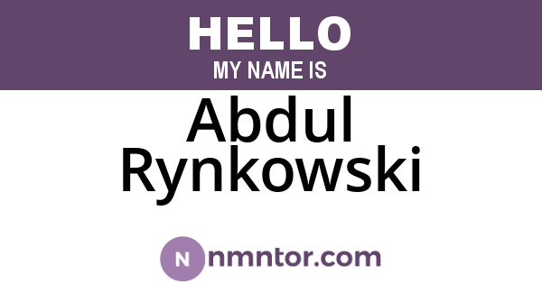 Abdul Rynkowski