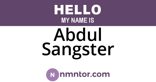 Abdul Sangster