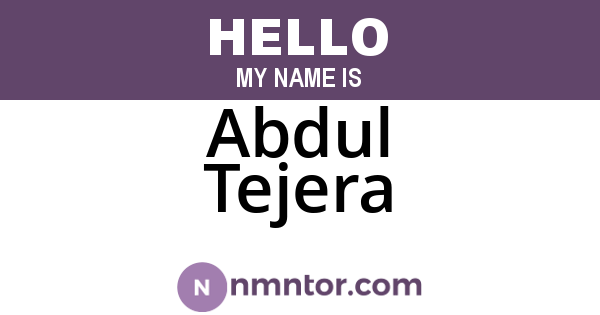 Abdul Tejera
