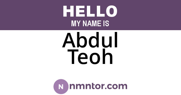 Abdul Teoh