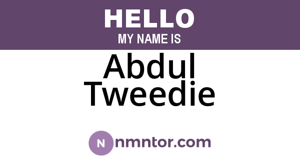 Abdul Tweedie