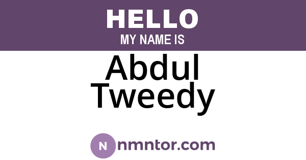 Abdul Tweedy