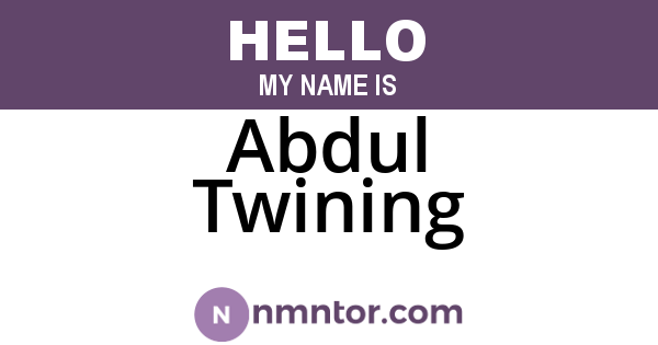 Abdul Twining