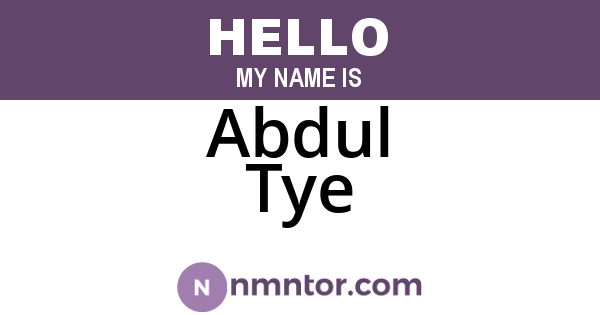 Abdul Tye