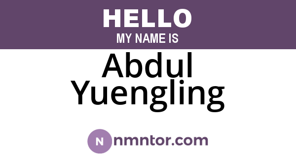 Abdul Yuengling