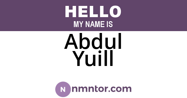 Abdul Yuill