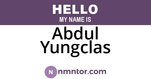 Abdul Yungclas