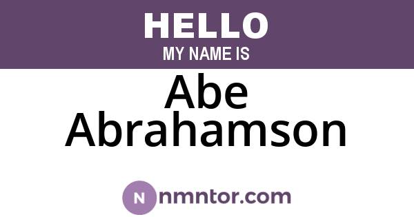 Abe Abrahamson
