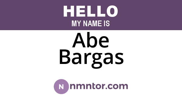 Abe Bargas