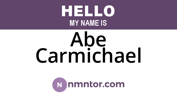 Abe Carmichael