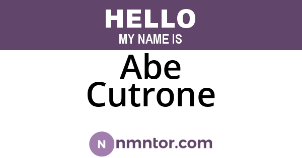 Abe Cutrone