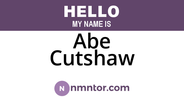 Abe Cutshaw