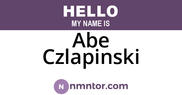 Abe Czlapinski
