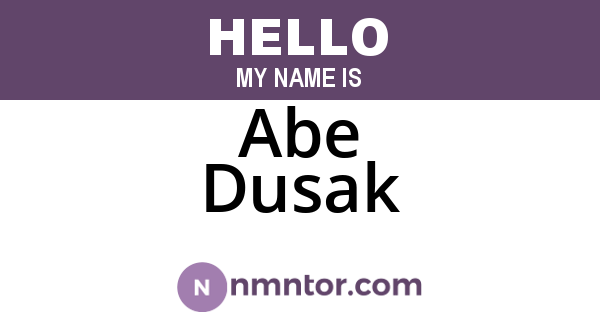 Abe Dusak