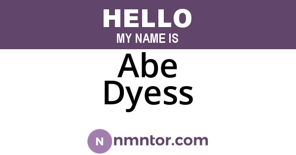 Abe Dyess