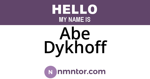 Abe Dykhoff