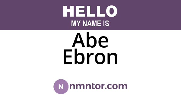 Abe Ebron