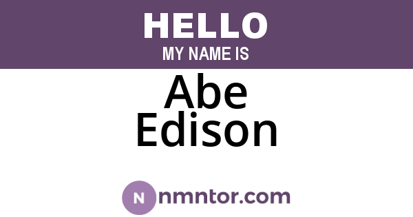Abe Edison