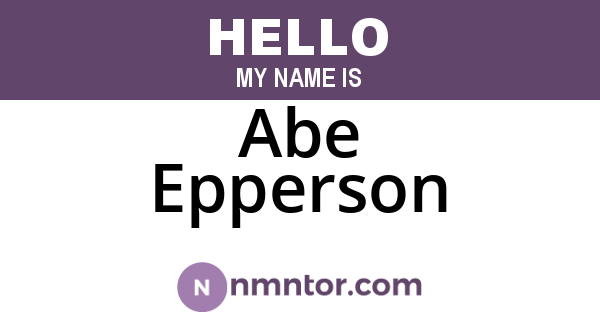 Abe Epperson