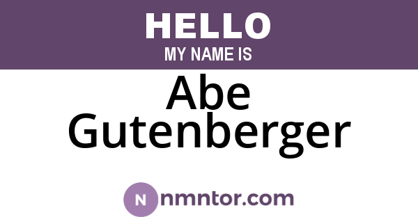 Abe Gutenberger
